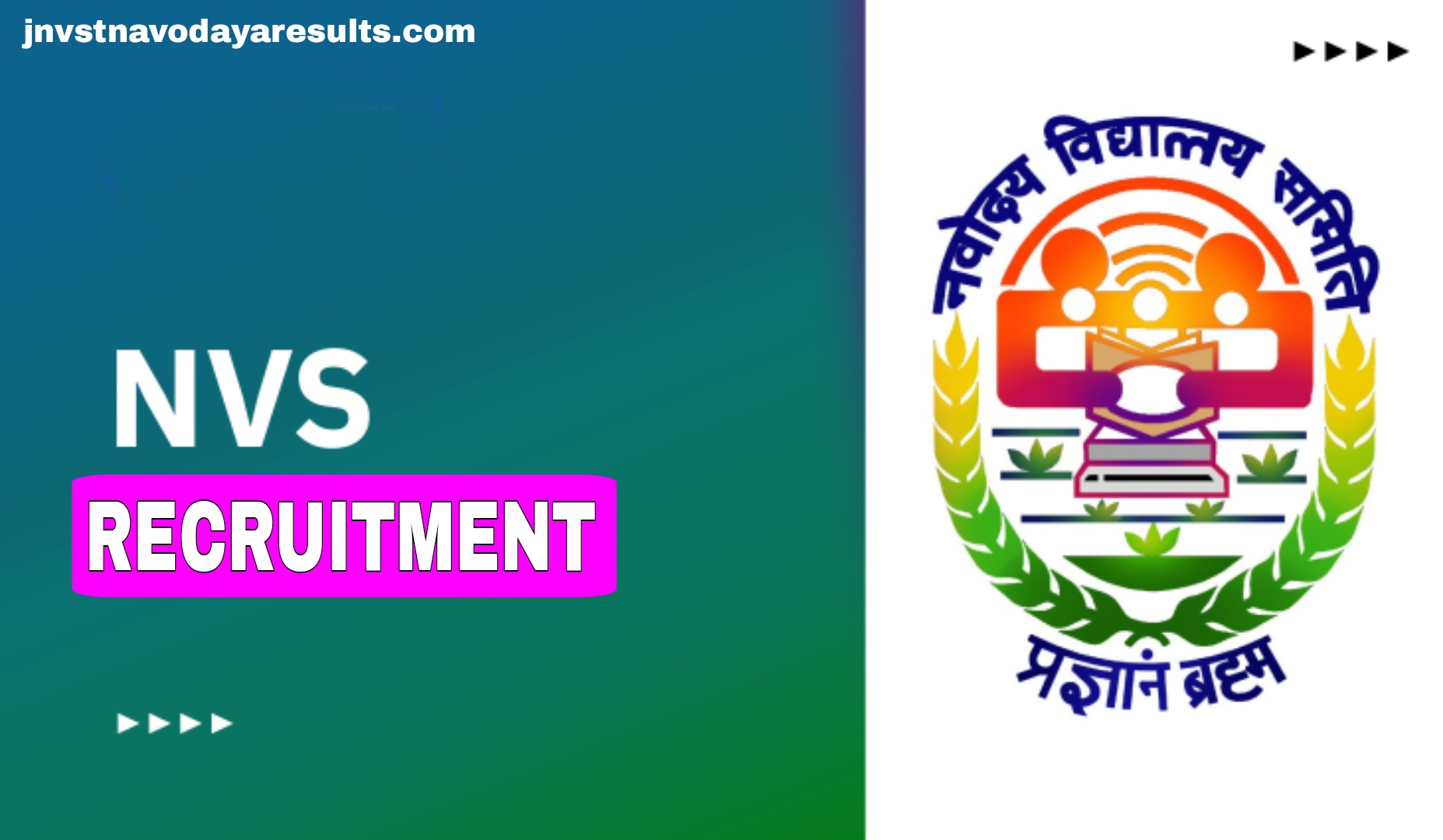 NVS Recruitment 2024 : Online Apply, 1377 vacancies - Jawahar Navodaya ...